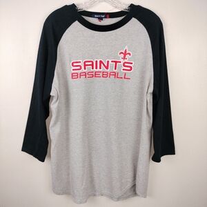 Sport-Tek 100% Cotton Unisex Saints Baseball Tee Sz. L